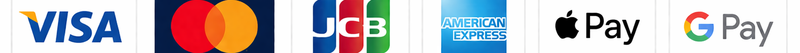 Visa / Mastercard / JCB / American Express / Apple Pay / Google Pay